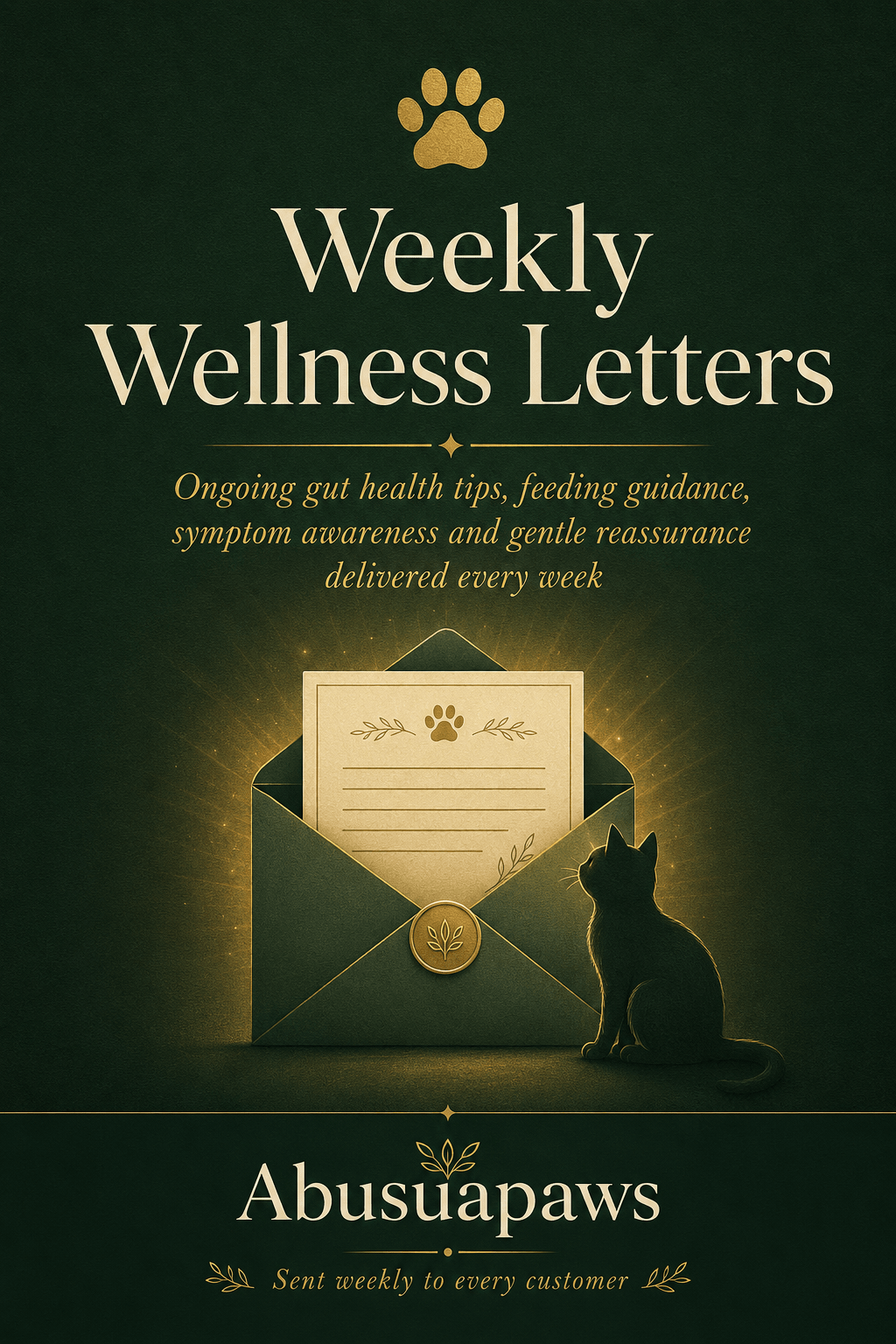 Weekly Wellness Letters included with Abusuapaws subscription