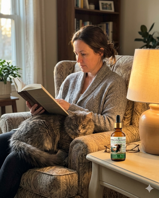 Cat parent reading